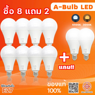 ซื้อ8แถม2 หลอดไฟ LED SlimBulb light ใช้ไฟฟ้า220V หลอดประหยัด…