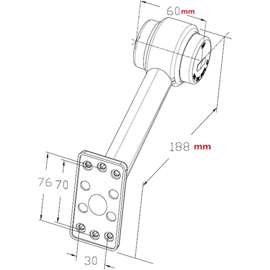 MASO ไฟด้านข้าง 2X 8 LED ด้านข้าง OUTLINE STALK MARKER ไฟโคมไฟ 12V สีขาวสีแดง TRAILER TRUCK CARAVAN 