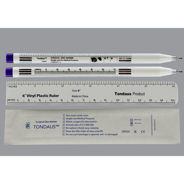 TONDAUS ปากกามาร์กเกอร์ทางการแพทย์ Skin Aseptic Pen หมึกเยอรมันนําเข้า Nib Beauty Shaping