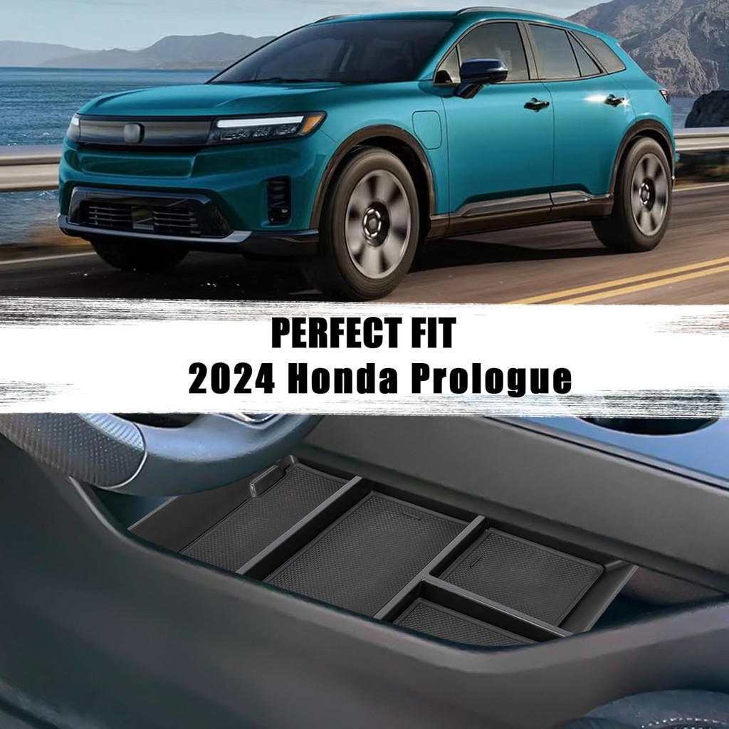 Lower Center คอนโซล Organizer ใช้งานร่วมกับ 2024 Honda Prologue EV ภายในกล่องเก็บใส่ถาดรองอุปกรณ์เสร