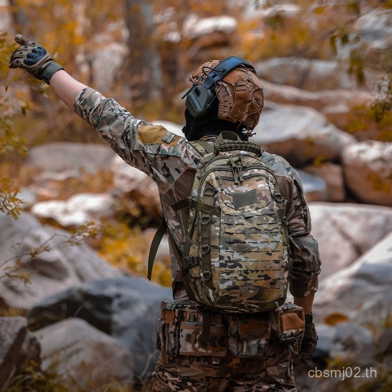 กลางแจ้งพรางกระเป๋าเป้สะพายหลังใหม่กระเป๋าเป้สะพายหลังมัลติฟังก์ชั่ทหารพัดลมกระเป๋าเป้สะพายหลังกันน้