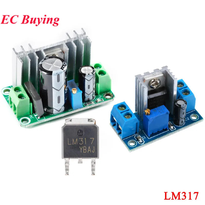 LM317 DC-DC ปรับ Converter Buck ขั้นตอนลงแผงวงจรโมดูล Linear Regulator แหล่งจ่ายไฟพร้อมวงจรเรียงกระแ