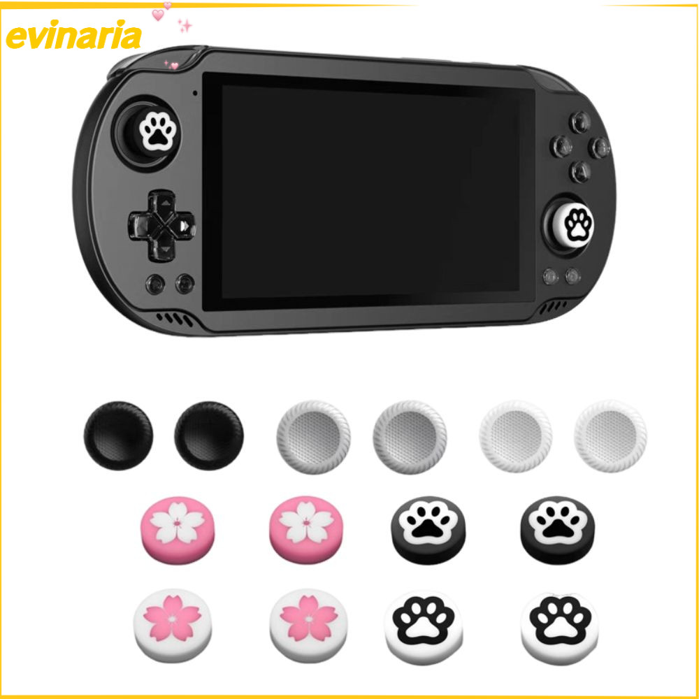 EVINARIA 4PCS เกมคอนโซลจอยสติ๊ก Rocker,ลื่นอุปกรณ์เสริมบิ๊กจอยสติ๊กหมวก,ซิลิโคนที่มีสีสันเปลี่ยนหมวก