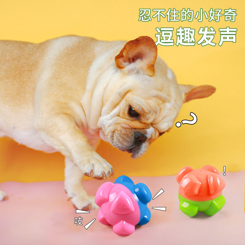สุนัขทําให้เกิดเสียงของเล่นกัดทนเคี้ยวหมากฝรั่งทําให้เกิดเสียงลูกของเล่นบรรเทาความเบื่อหน่ายเมาพลังง