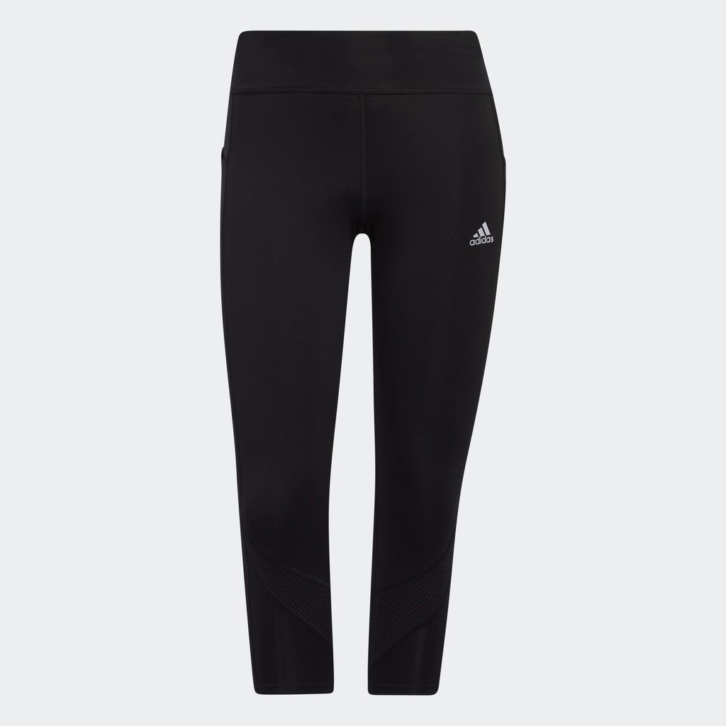 adidas วิ่ง กางเกงรัดรูปสามส่วน Own the Run ผู้หญิง สีดำ FS9833