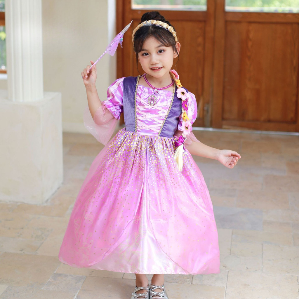 ชุดคอสเพลย์ Tangled Rapunzel และ Sophia Le Pei สำหรับงานฮาโลวีนและเวทีการแสดง