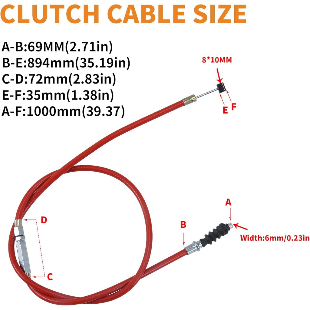 ก้านเบรกคลัตช์พับพร้อมสายคลัตช์เข้ากันได้กับ Apollo RFZ TaoTao SSR 110 125 Thumpstar 50cc 150cc 7/8 