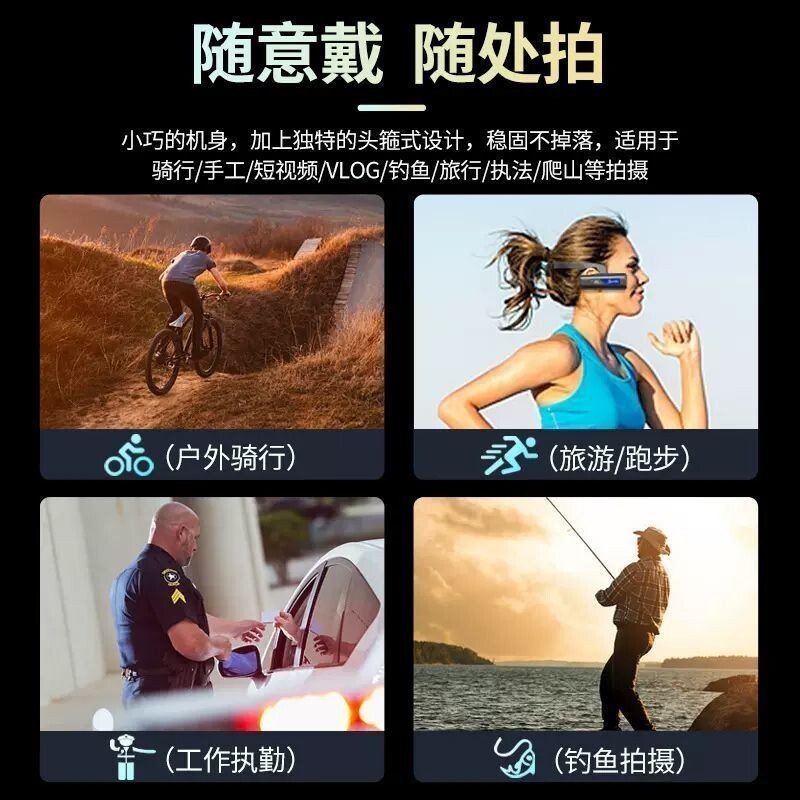 HOT DEAL[345Im here3จัดส่งภายในชั่วโมง]HeadMounted4K HDกล้องกลางแจ้งFirstPersonดูการถ่ายภาพขี่จักรยา