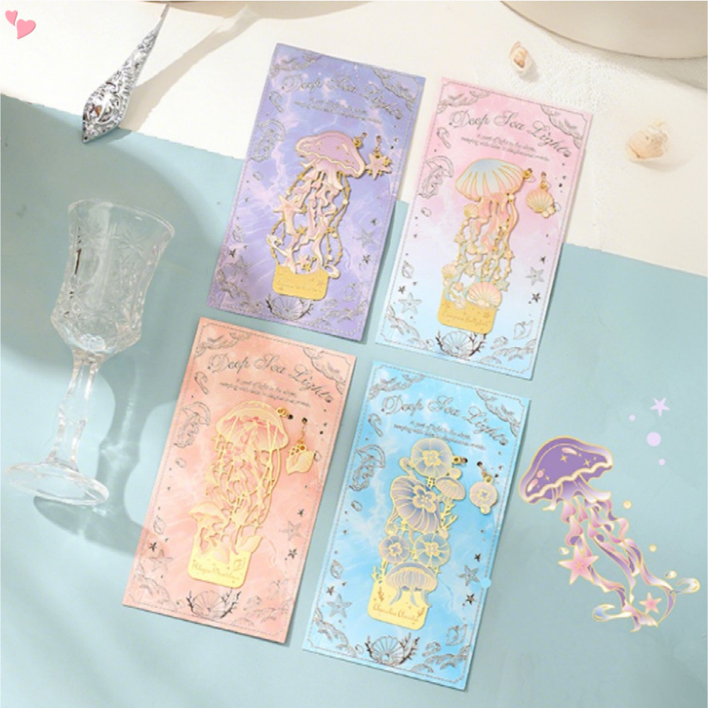 Ocean-Themed Hollow Metal Bookmark Aesthetic Art Book Mark Book Lovers Gift, Bookmarks for Reading Women, Teacher Appreciation Gift, Cute Funny Book Accessories