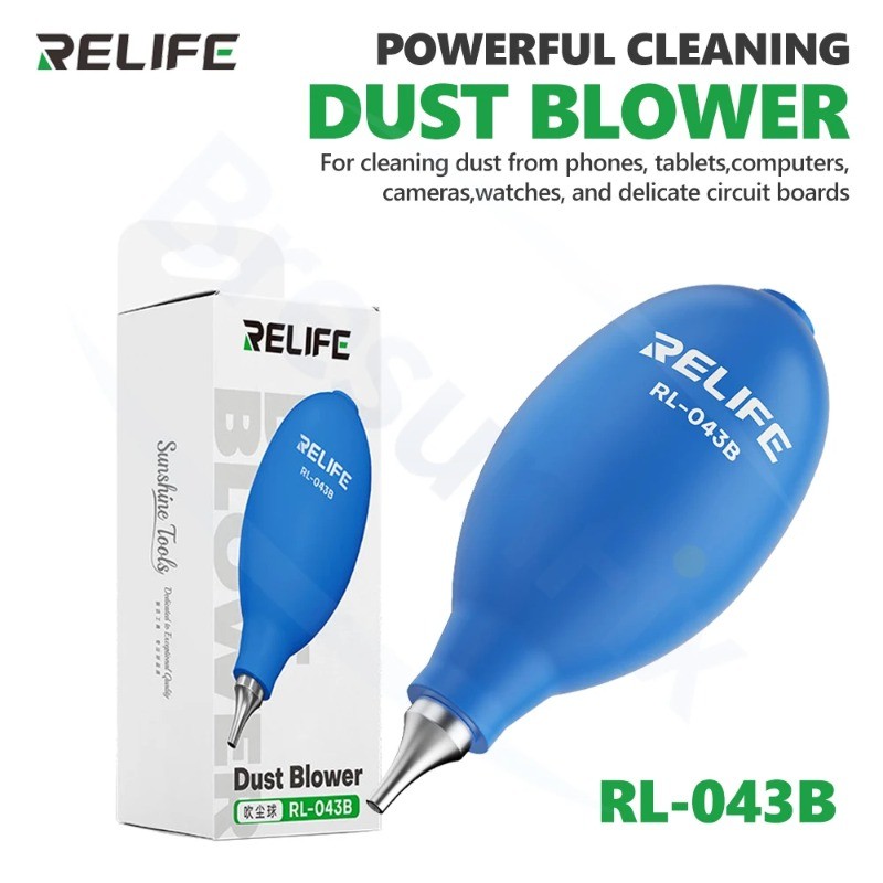 RELIFE RL-043B ทําความสะอาดที่มีประสิทธิภาพ Air Blower Ball สําหรับสมาร์ทโฟนแท็บเล็ตกล้องเมนบอร์ด PCB กําจัดฝุ่นเครื่องมือทําความสะอาด