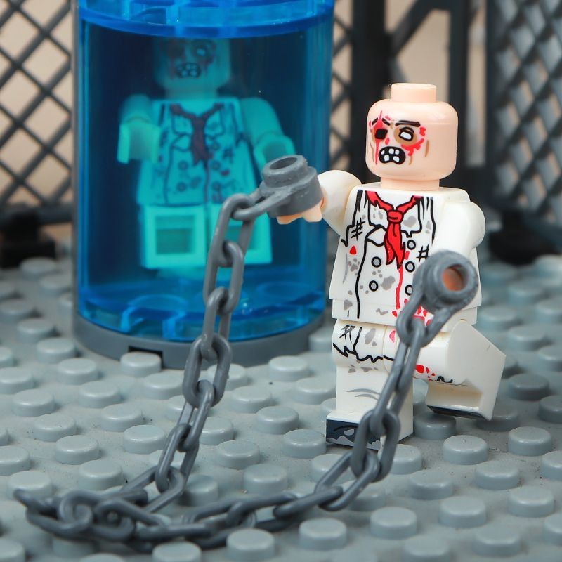 ใช้งานร่วมกับ Lego Virus Zombie Infection Bioสารเคมี Lab Zombie Cannibal พยาบาล Skull Horror Buildin