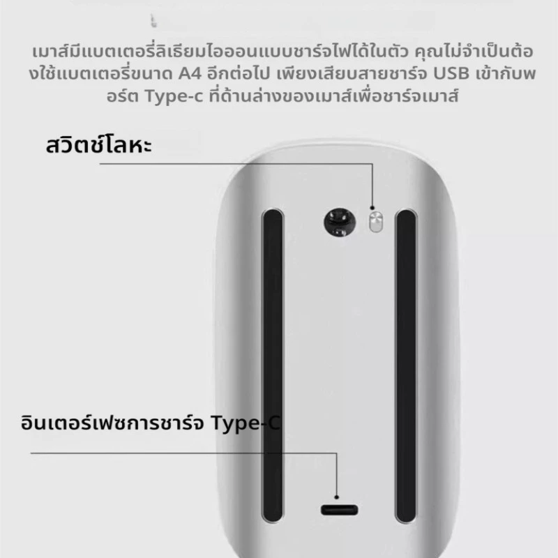 เมาส์ไร้สาย Bluetooth 2.4G สำหรับ MacBook thumbnail 9