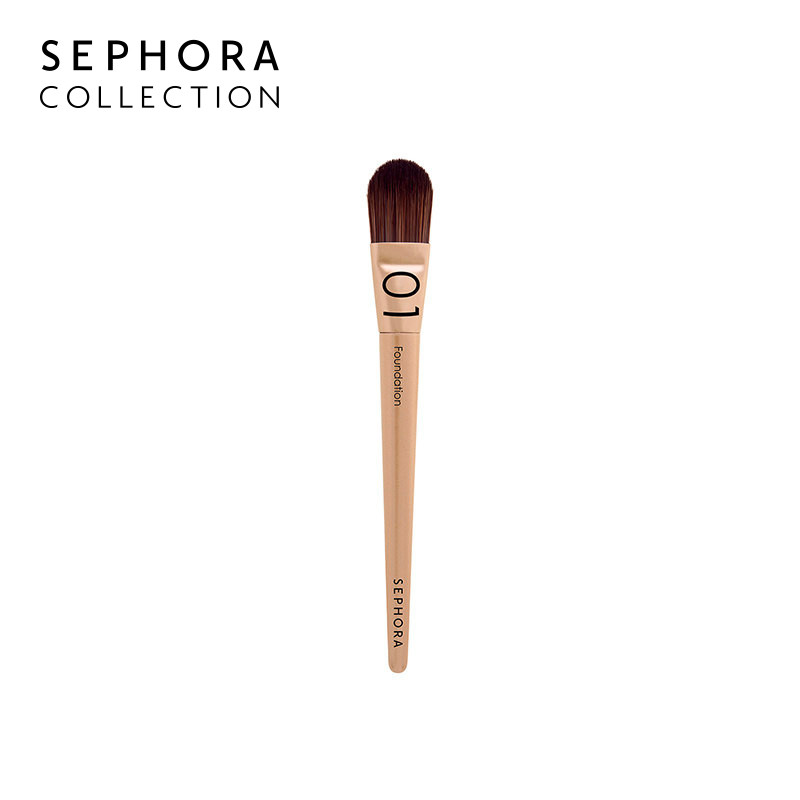 Sephora/Sephora Retro Series Foundation Brush 01 แปรงแต่งหน้าเครื่องมือแต่งหน้าแพ็คเดียว