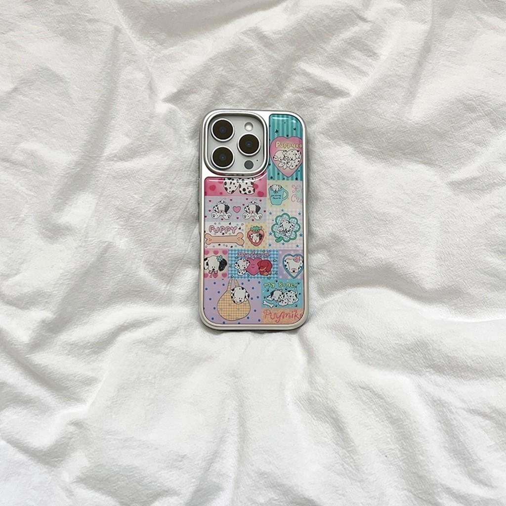 ลายสก๊อตที่มีสีสัน Spotted สุนัขเคสโทรศัพท์ Drop-Resistant สําหรับ iPhone 16 Promax 15 Promax 11 12 13 14plus 15plus 16e 16plus 15pro