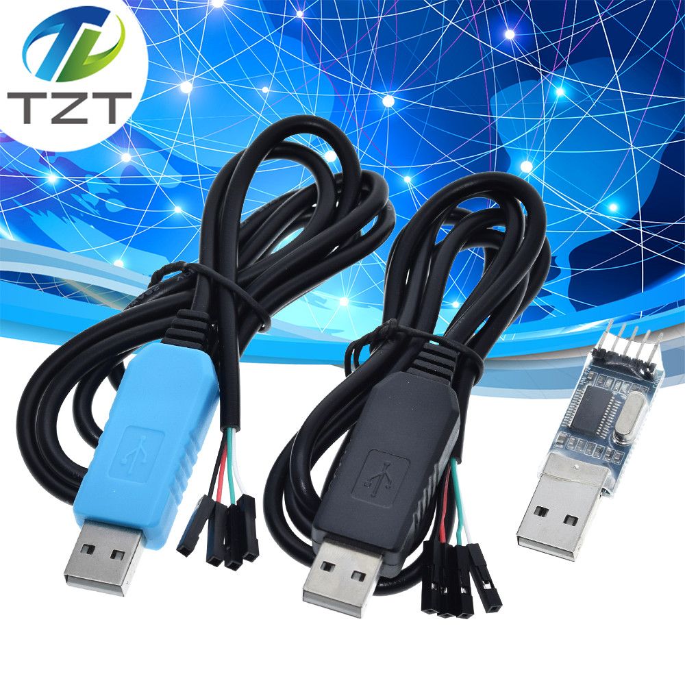 PL2303 PL2303HX/PL2303TA USB ถึง RS232 TTL อะแดปเตอร์แปลงโมดูลฝาครอบกันฝุ่น PL2303HX สายดาวน์โหลด