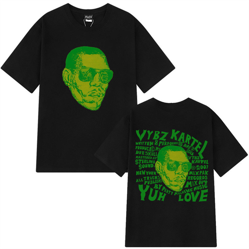 เสื้อยืดกราฟิก สำหรับศิลปิน Rapper Vybz Kartel อัลบั้มปี 2025