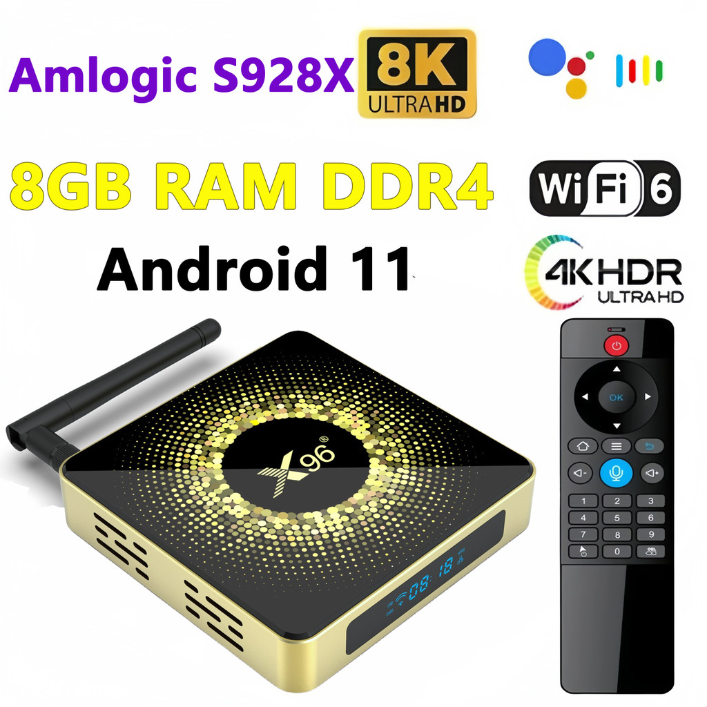 X96x10pro Native Android 11.0 Network HD Player s928x-j TV 8k Box 6