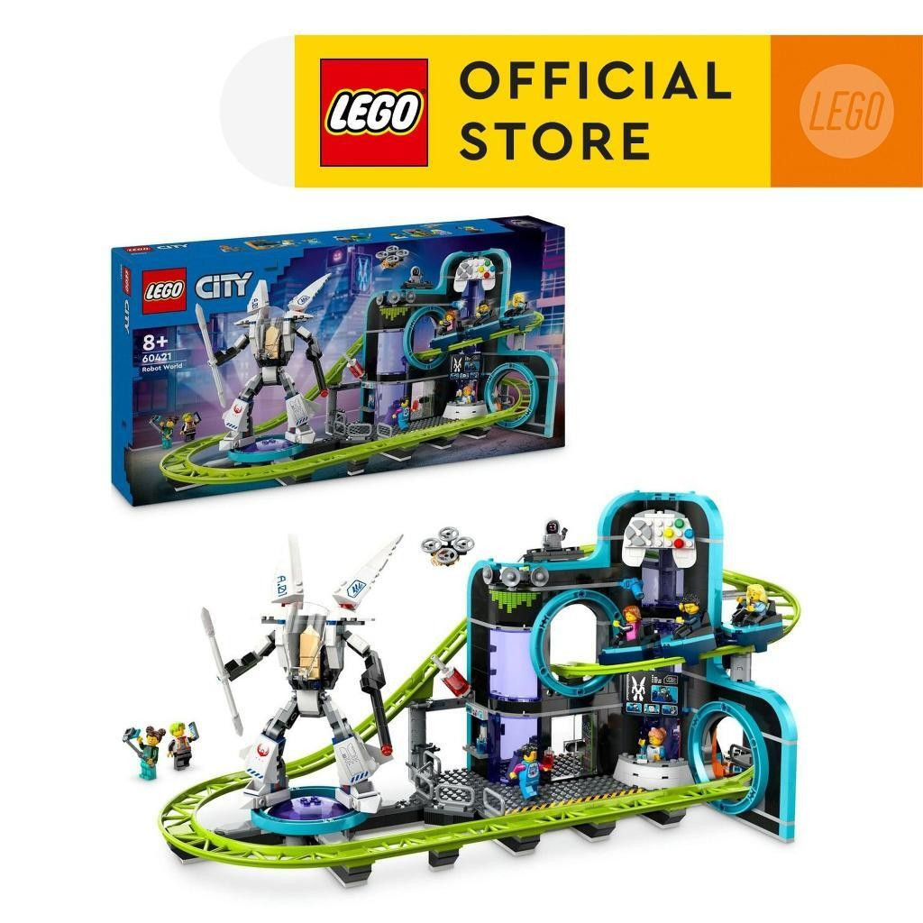 LEGO City 60421 Robot World RollerCoaster Park 989 PiecesHT99 EQ8Y