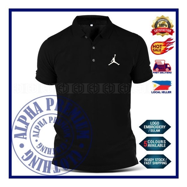 😎 เสื้อโปโล Polo A|R/J0rd@n T-Shirt Tshirt Sportswear Embroidery Unisex Collar Casual Fashion Tee