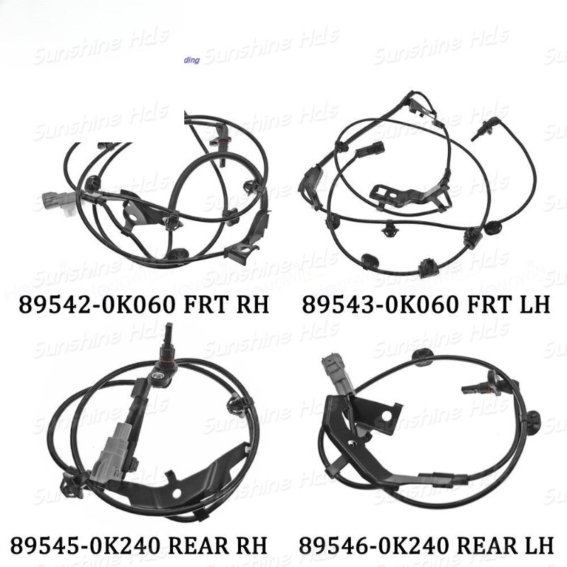 ด้านหน้าด้านหลังขวาซ้าย ABS เซ็นเซอร์ความเร็ว 89545-0K240 89542-0K060 89543-0K060 สําหรับ Toyota For