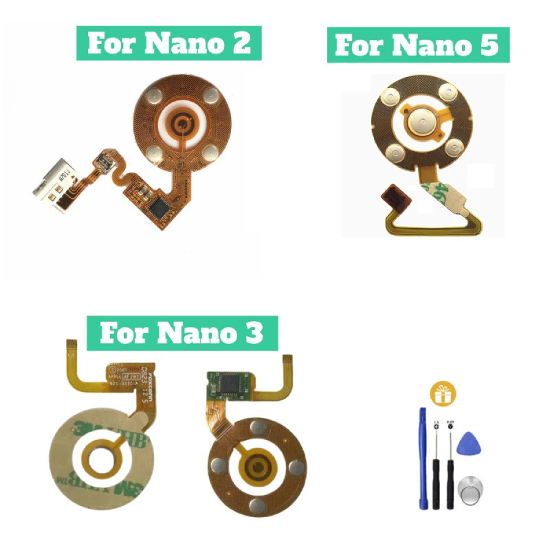 Click Wheel With Flex Cable Ribbon For iPod Nano 2nd,3 3rd,5 5th