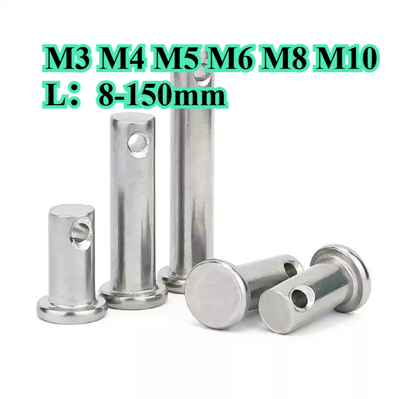 304 สแตนเลสพร้อมเพลาพินรู M3/M4/M5/M6/M8/M10 * L = 8-150MM (-ZYX-DP-TH)