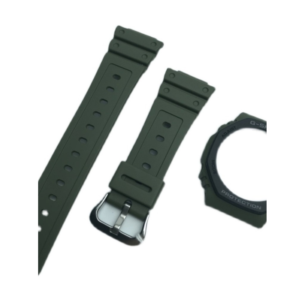 G GA2100 ปรับให้เข้ากับ Farm Oak Original Case Resin White Strap GA2110 Modified Accessories Strap C