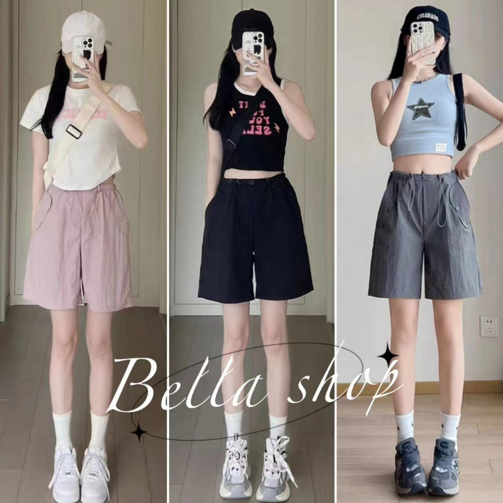 Bella กระโปรง กางเกงขาสั้นผู้หญิง หน้าร้อน ขากว้าง เอวยางยืด  สปอร์ต ลำลอง พร้อมส่งจากกทม มาถึงใน 3-5 วัน