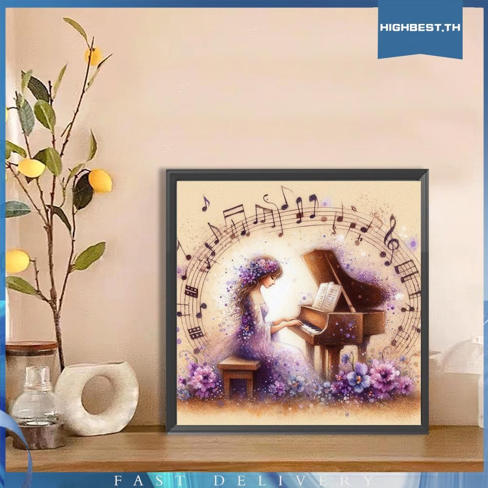 [Highbest.th] Girl 5D DIY Diamond Art Painting Kits for Gift Home Wall Decor Diamond Art Kits Round 