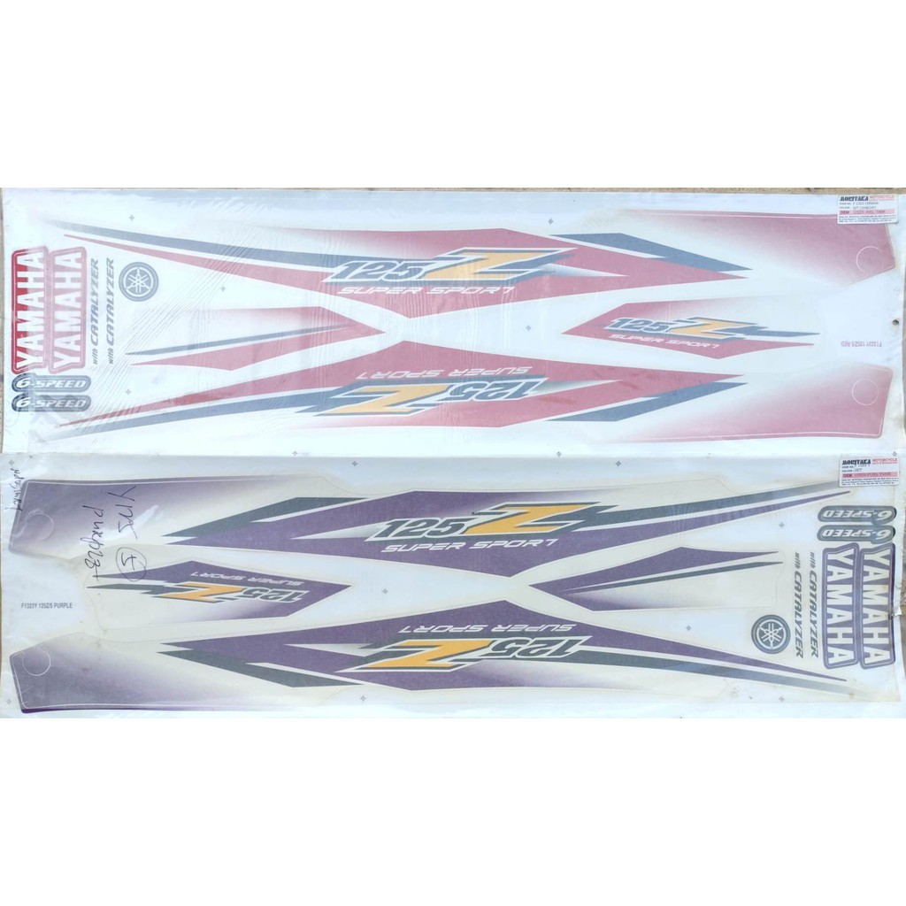 [MORITAKA LAMA] BODY COVER STICKER - Y125Z (5) (แดง/ม่วง)(DIAMOND)(AYAT HITAM)