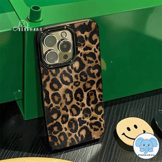 ดอกไม้ เคสไอโฟน15สำหรับ IPhone 17 air 11 16 13 15 14 Pro Max XR XS X Max 14 7 16 Plus แฟชั่นลายเสือดาวหรูหราพื้นผิวมันวา