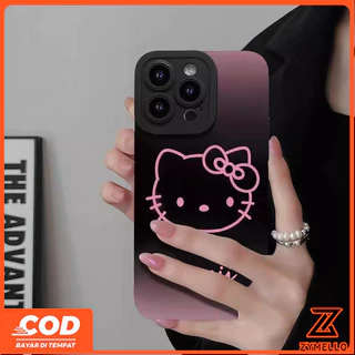 เหมาะสําหรับ Redmi A5 A3 Redmi 13C 14C 15C 14T หมายเหตุ 14 5G Redmi หมายเหตุ 14 5G Poco C61 Poco C75 การ์ตูนสีม่วงไล่ระดับสีลูกแมวนักเรียนกันกระแทกเคสโทรศัพท์ TPU