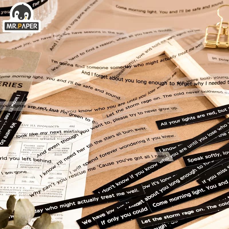 Mr.paper 8 Design Strip Sticker Pack Life Excerpt Series Scr