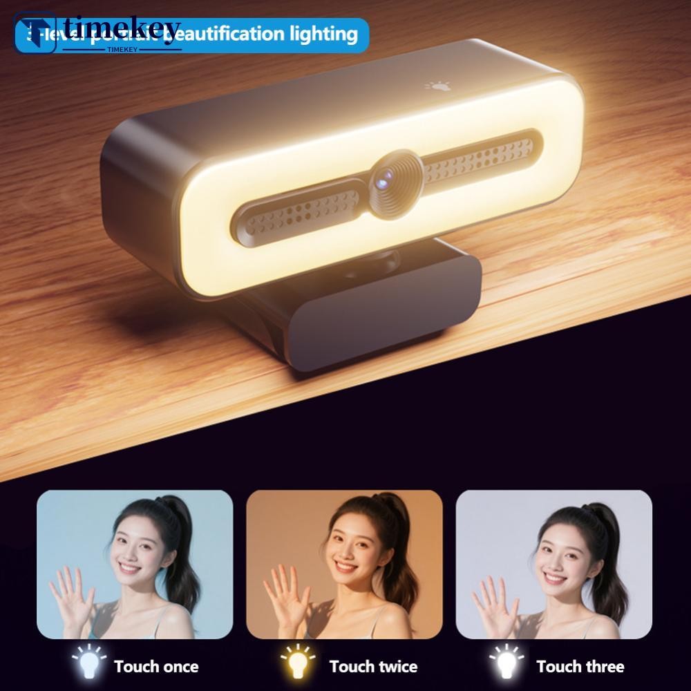 TME 1080P 4K HD Webcam Plug and Play USB Camera เอฟเฟกต์ความงามอัตโนมัติและเติมแสงสําหรับคลาสออนไลน์