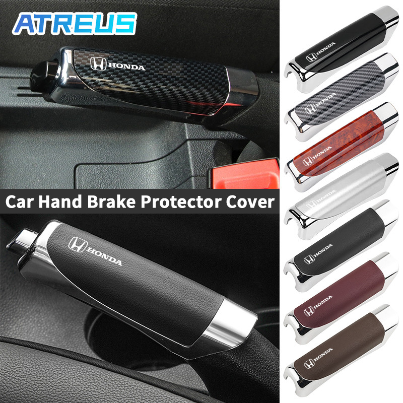 Honda ปลอกเบรกมือสำหรับรถยนต์ อุปกรณ์ป้องกันมือเบรกมือ เคสป้องกันกันลื่น สำหรับ Honda Civic 11th 10th gen fe fk fd Fit ge HRV Jazz gk City Hatchback Odyssey CRV BRV WRV Mugen