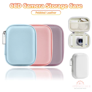 กระเป๋าใส่กล้อง CCD หนังกันน้ำ เหมาะสำหรับใส่การ์ดกล้องสไตล์เรโทร กล่องเก็บกล้องแบบเปลือกแข็ง ป้องกันการตกกระแทก