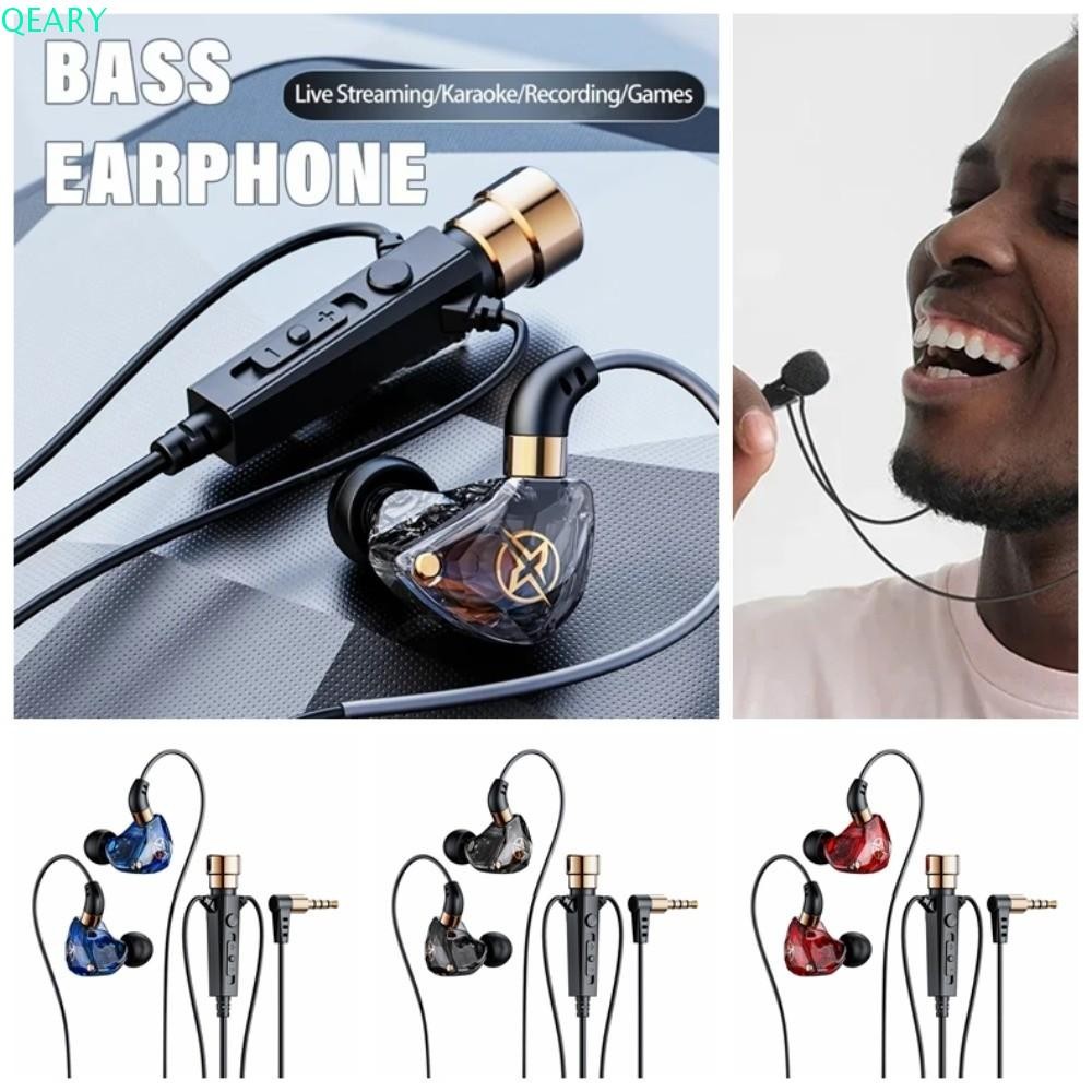 QEARY in Ear Headphones, Elbow with Mic Wired Headphone, Music Headphones Dynamic HiFi Stereo Surrou