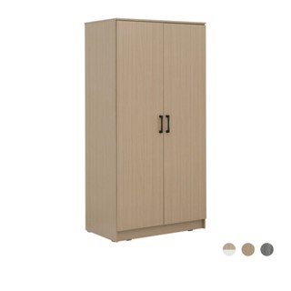 HomeHuk ตู้เสื้อผ้า 2 บาน รุ่นเฟส ขนาด 90 ซม.