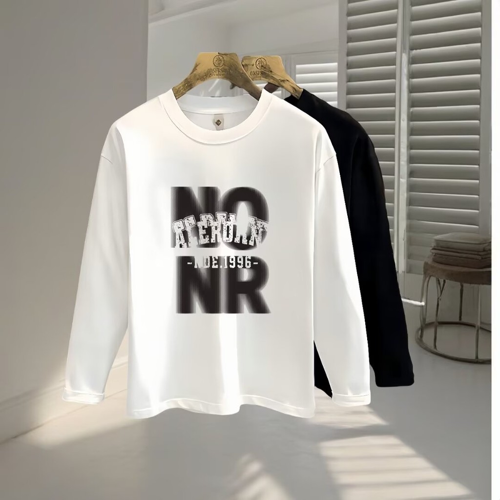 2025 NEW 2025 Autumn Winter Sweatshirt Men 2024 Autumn New Men's Loose Top High Street Print Women's