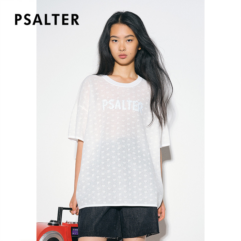 โปรโมชั่นจำกัดเวลา! Psalm Keyan เสื้อยืดแขนสั้นบาง สไตล์หลวมรอบคอดีไซน์ปักสำหรับฤดูร้อน