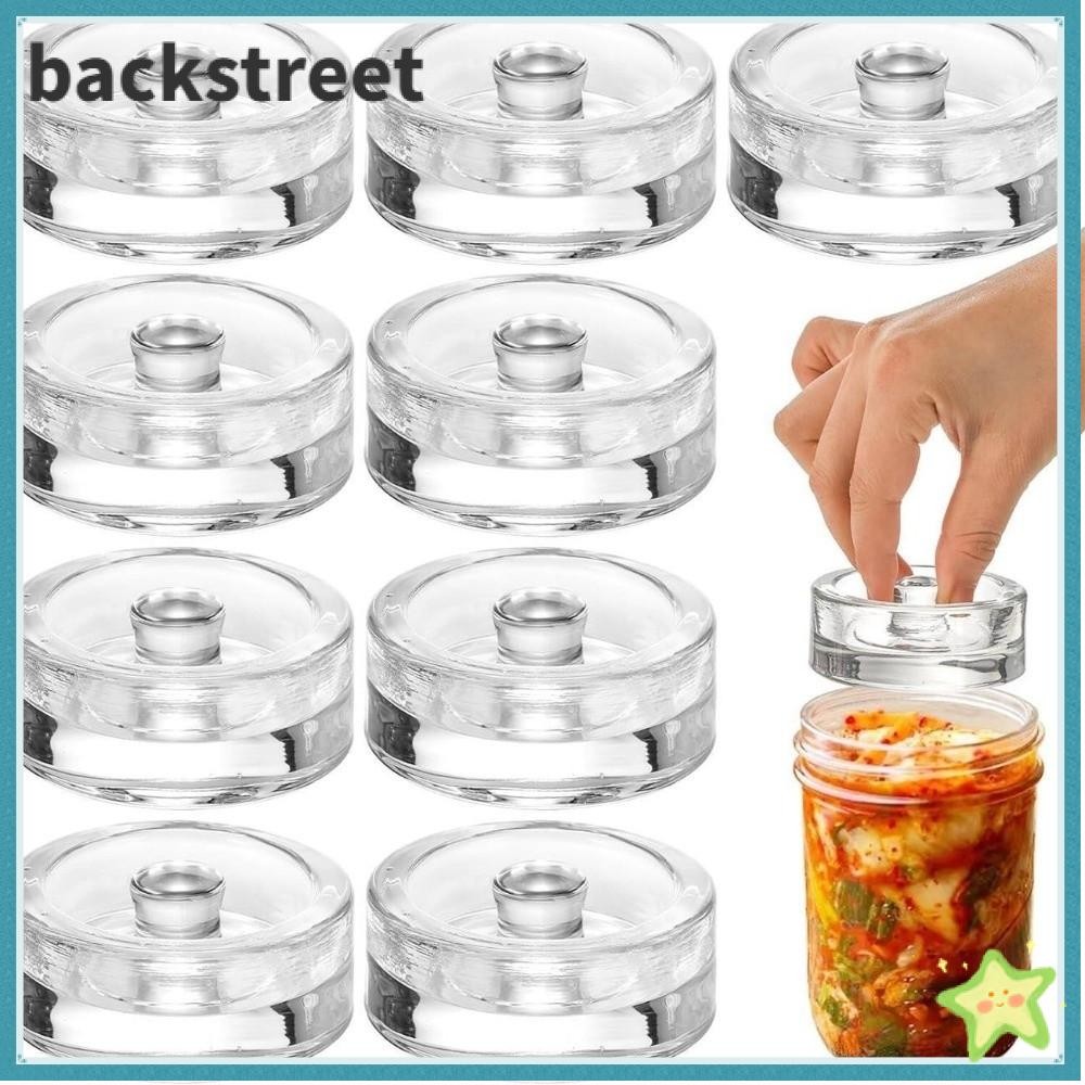 BACKSTAGEREETDV Glass Weights, with Handle Fermented Heavy Fermenting Weights, Kitchen Gadgets Sealed Wide Mouth Mason Jar Lis ในครัวเรือน