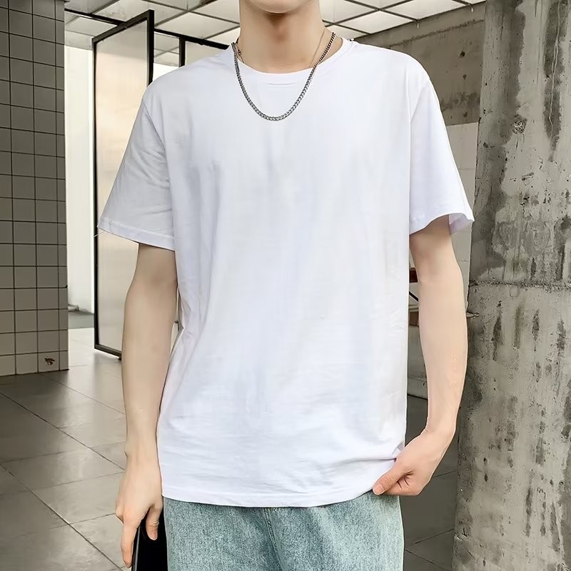 2025 NEW 2025 Short Sleeve T-Shirt Men's 2023 New Summer T-Shirt Half Sleeve Trendy Base Shirt Top n