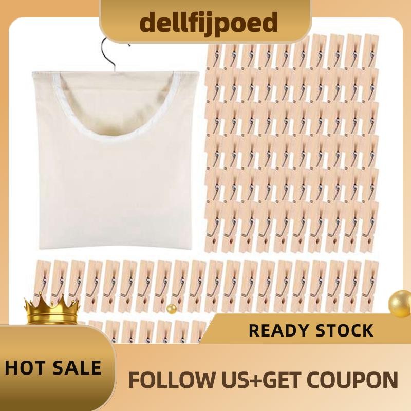 dellfijpoedHandy Laundry Clothespin Bag, Semi-Closed Canvas Tuppy Storage Hanger Bag, Hanger Storage