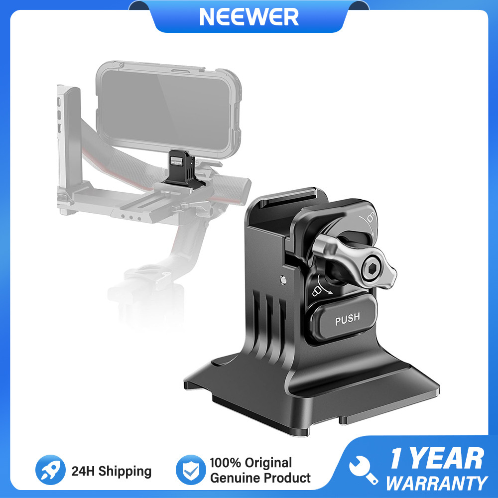NEEWER PA124 ที่วางขาตั้งกล้องโทรศัพท์แบบปลดเร็วพร้อมฐานประเภท Arca, สีดํา/เงิน