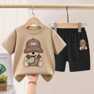 【จัดส่งจากประเทศไทย】เซ็ตชุดเด็ก เสื้อ+กางเกง ชุดสองชิ้นชุดเด…