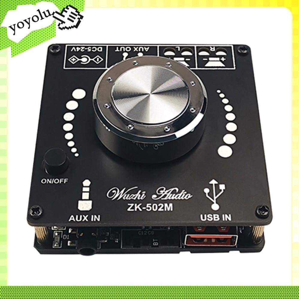 ZK-502M บอร์ดขยายเสียงบลูทูธขนาดเล็ก 5.0 50WX2 สเตอริโอ