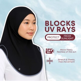 ZOE ARISAH Nefisa Sport Tudung Sarung Sukan Hijab Instant UV Protection SPF50 โพลีเอสเตอร์ Muslimah แห้งเร็ว ZOE ARISSA