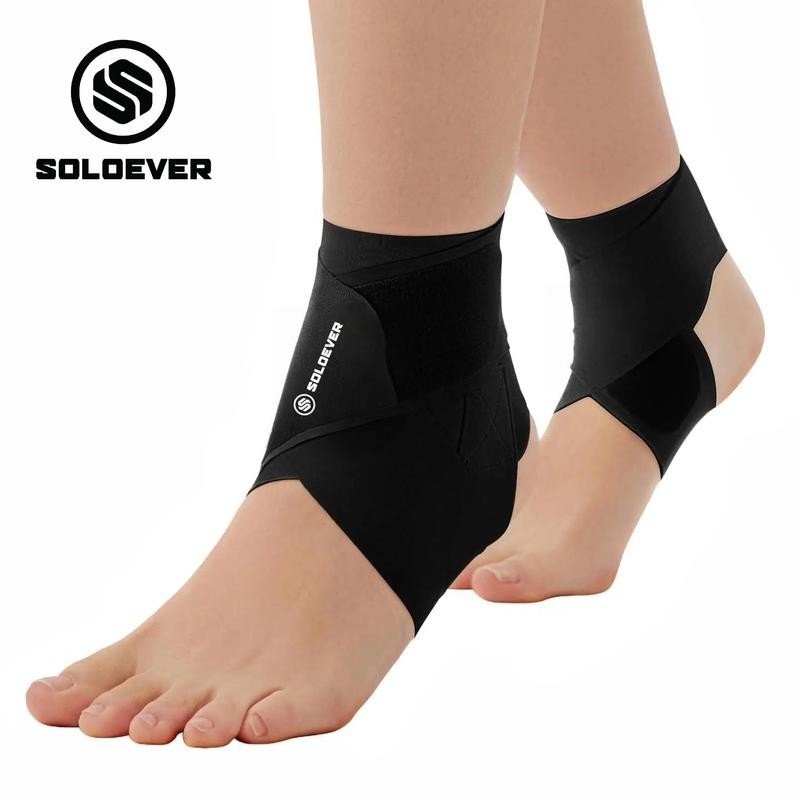 SOLOEVER ถุงเท้าสนับสนุนข้อเท้าแบบปรับได้ เหมาะสมสำหรับฟิตเนสและการวิ่ง