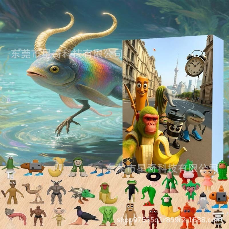 [สต๊อกพร้อม] TungTungSahur TungSahur TungSahur TungTungSahur จี้ TungSahur 4ps Banana Monkey wj04 9/