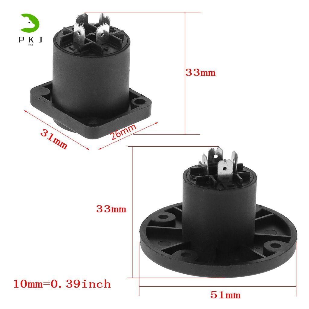 4Pole Speakon Connector NL4MP NL4MPR NL4FC - แผงเสียงสี่เหลี่ยมกลมล็อคแบบหมุนได้